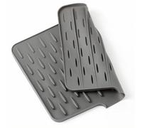 Silicone Drying Mat, Slip Resistant Quick Dry Pad, 13,78 x 11,02 pollici Compact Design Spill Matte Prevention Mat for Dishwashing, Kitchen, Sinks, Pots Utensils and Safety