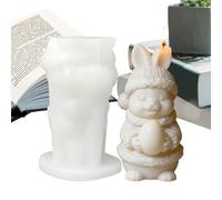 Silicone Easter Bunny Mold | Versatile Temperature Soap Casting Home Decoration - Effortless Bunny Home Table Centerpiece | For Birthday Office Room Desktop Weekday School Dormitory Apartment