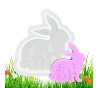 Silicone Easter Mold - Bunny Casting Mold | Handmade Candle And Chocolate Moulds, Smooth Inner Wall For DIY Soap, Jelly, Plaster,Ornaments Craft Art, Spring Celebration Baking