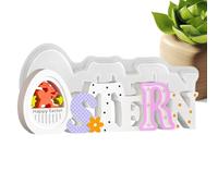 Silicone Easter Molds, Bunny Egg Baking Forms, 19 x 2,15 x 6,8 cm Reusable Mold with Easy Release, Candle Soap Clay Resin Mold, Spring Holiday Craft Tool for Home Arts