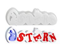 Silicone Easter Molds, Bunny Egg Baking Forms, 19 x 2,15 x 6,8 cm Reusable Mold with Easy Release, Candle Soap Clay Resin Mold, Spring Holiday Craft Tool for Home Arts