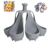 Silicone Egg Boiler Rack, Freestanding Egg Boiler, Silicone Egg Boiling Gadget, Holds 6 Eggs, High Temperature Resistant, For Cooking Kitchen Gadget