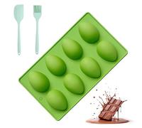 Silicone Egg Shaped Molds for Oven, Food-Grade Silicone Easter Egg Molds for Baking, Non-Stick Easter Egg Silicone Mold for Baking for Cake, Jello, Chocolate, Dessert with 2 Bonus Gifts (A)
