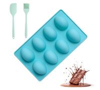 Silicone Egg Shaped Molds for Oven, Food-Grade Silicone Easter Egg Molds for Baking, Non-Stick Easter Egg Silicone Mold for Baking for Cake, Jello, Chocolate, Dessert with 2 Bonus Gifts (C)