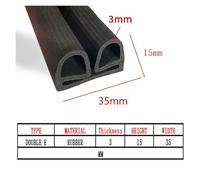 Silicone/EPDM/TPE/RUBBER Double E B-shape Cold Storage Door Sealing Strip High Temperature Oven Freezer Door Equipment strip(35 X 15 MM CLUE,5M)