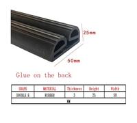Silicone/EPDM/TPE/RUBBER Double E B-shape Cold Storage Door Sealing Strip High Temperature Oven Freezer Door Equipment strip(50 X 25 MM CLUE,1M)