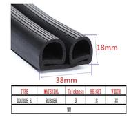 Silicone/EPDM/TPE/RUBBER Double E B-shape Cold Storage Door Sealing Strip High Temperature Oven Freezer Door Equipment strip(38 X 18 MM NO CLUE,5M)