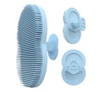 Silicone Face Scrubber, Shower Scrub Brush, Handheld Bath Scrubber, Soft Gentle Bristles Ergonomic Grip for Women Men Home Face Egg Cleansing Exfoliation Daily Skincare Routine