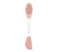 Silicone Facial Brush, Double-Headed Face Clay Wash Brush, Ergonomic Handle Scrubbing Tool, Facial Applicator for Skin Care, Travel, Shower, Washing, Makeup Removal Use 16.2cm/6.38in