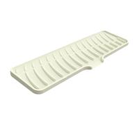 Silicone Faucet Mat Dish - Kitchen Sink Protector | 42x10x1.3cm Multipurpose Drying Mat for Kitchen Counter, Bathroom, Dish Draining, Sink Protection, Water-Resistant Silicone Layer, Organizer