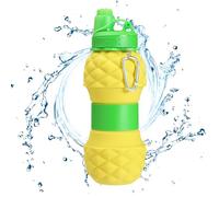Silicone Folding Travel Water Cup - Folding Water Cups | Silicone Pineapple Design Drinkings Bottle | Reusable Expandable Drinking Cup | Fruit Shaped Picnic Drinking Bottle For Outdoor, Camping