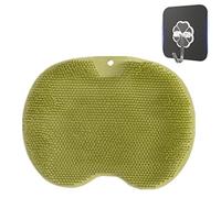 Silicone Foot Scrubber for Shower Floor,Shower Foot Scrubber Mat,Shower Foot & Back Scrubber, Massage Pad with Suction Cups (Green)