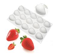 Silicone Francese Mousse Torta Mold 3D Bakeware DIY Cioccolato Sapone Candle Mold, 15 fori Semi-Fragola
