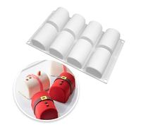 Silicone Francese Mousse Torta Mold 3D Bakeware DIY Cioccolato Sapone Candle Mold, 8 fori Ellisse Breve