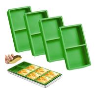 Silicone Freeze Dryer Tray Dividers, Stackable Food Separator Mats, 4 pezzi, 11 x 17,6 x 2,6 cm, per Baking Candies Chocolates Food Prep and Indoor Kitchen Preservation Complement Modernize Efficiency