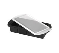 Silicone Freezer Mold, 4-Cavity Food Tray with Lid, 11,81 x 5,12 x 2,2 in, flessibile contenitore, calore e freddo resistente, ideale per vino, champagne, campeggio, casa, picnic