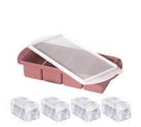 Silicone Freezer Mold, Silicone Food Tray, 11.81x5.12x2.2in Portable with Lid, Ergonomic & Lightweight, Flexible Kitchen Container for Freezing Wine, Champagne, Ice Cubes, Camping