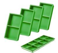Silicone Freezer Trays, 4 pezzi Silicone Freeze Dryer, 4,33 x 6,93 x 1,02 pollici Stackable Preservation Accessories, Flessibile archiviazione per Candies Baked Goods Ice Indoor Kitchen Home
