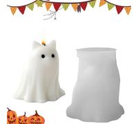 Silicone Ghost Candle Mold, 3D Wax Mold for Scented Candles, Cute Halloween Resin Mould, Ideal for Making Chocolate, Soap, Cake Decor, Crafts, Gypsum Figures