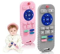 Silicone Giochi Neonato per Bambini per 3 6 9 12 Mesi 2 Pezzi Telecomando Giochi