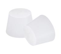 Silicone Gomma Conica Spina 32mm a 42mm Solido Bianco 5 Pezzi