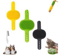 Silicone Grooming Strap Pad for Cats, Cat Self Groomer, Adjustable Silicone Pet Grooming Tool, Multi-functional Cat Brush for Climbing Frames Table (3pcs-d)