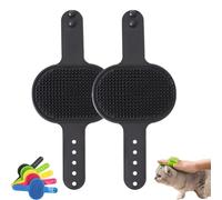 Silicone Grooming Strap Pad For Cats, New Cat Self Groomer Scratch Pad, Multi-functional Cat Brush Pets Massage Pads, For Climbing Frames Table Legs (Black)