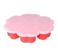 Silicone Heart Shaped Ice Mold Tray Lid Baby Food Box Freezer Red