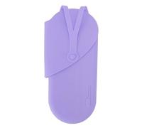 Silicone Heat Resilient Mat Pouch | Portable Curling Iron Pad for Travel/Home | Hanging Hook & Snap Closure | Hair Straightener Cushion for Styling Tools (Purple)
