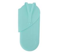 Silicone Heat Resilient Mat Pouch | Portable Curling Iron Pad for Travel/Home | Hanging Hook & Snap Closure | Hair Straightener Cushion for Styling Tools (Blue)