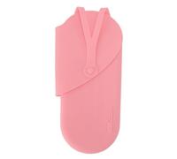 Silicone Heat Resilient Mat Pouch | Portable Curling Iron Pad for Travel/Home | Hanging Hook & Snap Closure | Hair Straightener Cushion for Styling Tools (Pink)