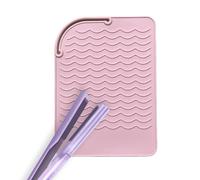 Silicone Heat Resistant Mat - 21/15/5 cm Heat Insulation Mat | Silicone Curling Iron Holder | HeatProof Hair Straightener Silicon Mats | Anti Slip Curling Iron Mats for CurlingIrons, Straightener