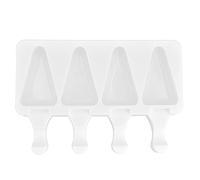 Silicone Ice Bar Mold Reusable Silicone Gelato Pop Cream Maker Cakesicle Mold Ice Cream Maker Kitchen DIY Tool (4 triangle popsicles)