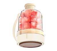 Silicone Ice Bottle - 2 In 1 Ice Tray And Water Bottle with Lid | Easy Release Cube Mold Container Portable Drink Chiller for Whiskey, Juice Cocktail, Travel or Camping Use