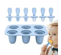 Silicone Ice Pop Molds, Cake Pop Tray, Reusable Easy Release Design, 6 Grid Dessert Maker for Home Summer Party, 12x10x8.1cm/4.72x3.94x3.19 Inches, 1 Set