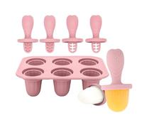 Silicone Ice Pop Molds, Freezer Trays 6-Grid Cake Pop Mold, 4,72 x 3,94 x 3,19 Inches Reusable Food-Grade Silicone, Easy-Release Design for Making Homemade Desserts, Jelly, Lollipops