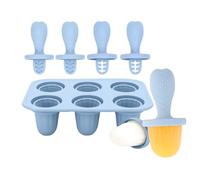 Silicone Ice Pop Molds, Freezer Trays 6-Grid Cake Pop Mold, 4,72 x 3,94 x 3,19 Inches Reusable Food-Grade Silicone, Easy-Release Design for Making Homemade Desserts, Jelly, Lollipops