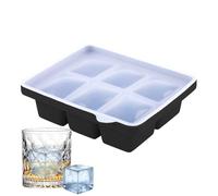 Silicone Ice Tray - 6-Grid Square Ice Maker Mold | Non-Stick Silicone Tray | Kitchen Gadget For Freezer Camping Beverage Cocktail Coffee Whiskey Summer Drinks