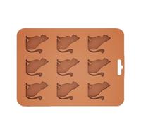 Silicone Ice Tray - 9 Cavity Cat Shape, Food Grade Mold