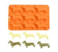 Silicone Ice Tray - Dachshund Chocolate Mold with 9 Cavity Design, Dog Shape Molder with Flexible Non Stick Material, Baking Mold for Easy Demolding, DIY Chocolate Tray for Treats Candy Ice Cake