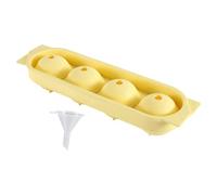Silicone Ice Tray Mold - 4 cavity Easy Release, Ice Ball Maker for Drinks Food Grade Material Cube Mold for Cocktail Whiskey Wine Juice Beverage Cooling Use for Home Party Apartment Office Bar