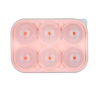 Silicone ispessito che fa il ghiaccio con costole resistenti alla deformazione a forma di sfera di diamante rosa per presentazione di bevande stampi per ghiaccio in silicone con imbuto