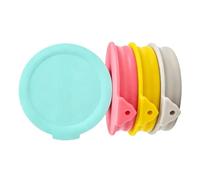 Silicone Jar Lids, Wide Mouth Canning Covers, Leakproof Reusable 4 Pack | Flexible Silicone Seal Helps Prevent Spills Reusable Easy Clean Covers Keep Jar Contents For Pantry Kitchen Storage
