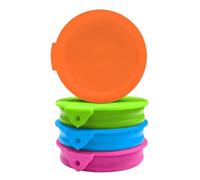Silicone Jar Lids, Wide Mouth Canning Covers, Leakproof Reusable 4 Pack | Flexible Silicone Seal Helps Prevent Spills Reusable Easy Clean Covers Keep Jar Contents For Pantry Kitchen Storage