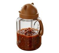 Silicone Jars with Lids | Portable Multi Function Cute Storage Bottle | Kitchen Pantry Organizer Container | Reusable Food Storage Jar | Leak Resistant Cup for Oats Yogurt Pudding Salad Soup Snacks Lu