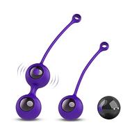 Silicone Kegēl Bàll 2 in 1 Palline Per il Pelvico Palline, 9 Modalità di Màssaggio,USB Ricaricabile, para Controllo della Vescica ed Esercizi del Pavimento Pelvico per Donna,Viola