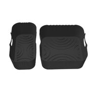 Silicone Liners - 7.24 X 7.24 X 3.35 Inches Non Stick Reusable Liners For Air Fryer, 2-Piece Liner With Ergonomic Design, Removable Steamer Trays For Cooking & Baking, Vegetables, Meat, Snack, Kitchen