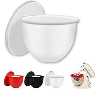 Silicone Liners for KitchenAid Tilt-Head 5 Qt Mixers, Multifunctional Silicone Bowl Insert, Mixer Attachments & Accessories for Baking/Cooking, Replacement Mixer Bowls No Longer Needed(White)