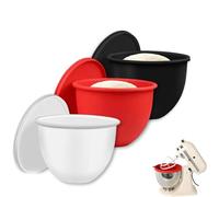 Silicone Liners for KitchenAid Tilt-Head 5 Qt Mixers, Multifunctional Silicone Bowl Insert, Mixer Attachments & Accessories for Baking/Cooking, Replacement Mixer Bowls No Longer Needed(3PCS)