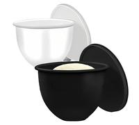 Silicone Liners for Tilt-Head 5 Qt Mixers, Mixer Attachments & Accessories, 3 Liners and 3 Lids Included, Replacement Mixer Bowls No Longer Needed (White+Black)